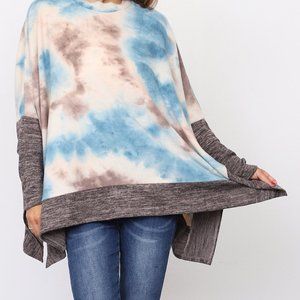 egs by éloges | Blue Tie-Dye Handkerchief Tunic, 3X